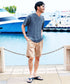 Bインディゴ(Vネック) MODEL : GO 180cm 66kg Lsize