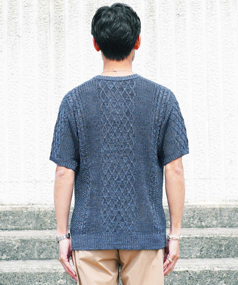 Aインディゴ(クルーネック) MODEL : GO 180cm 66kg Lsize