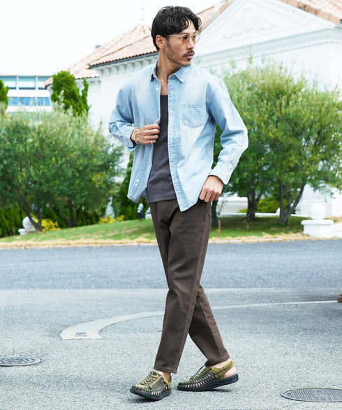 bカーキ MODEL : GO 180cm 66kg Lsize