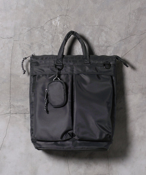 2WAY ヘルメットバッグ トート ショルダー ポーチ付き 多機能ポケット