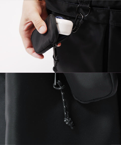 2WAY ヘルメットバッグ トート ショルダー ポーチ付き 多機能ポケット