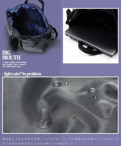 2WAY ヘルメットバッグ トート ショルダー ポーチ付き 多機能ポケット