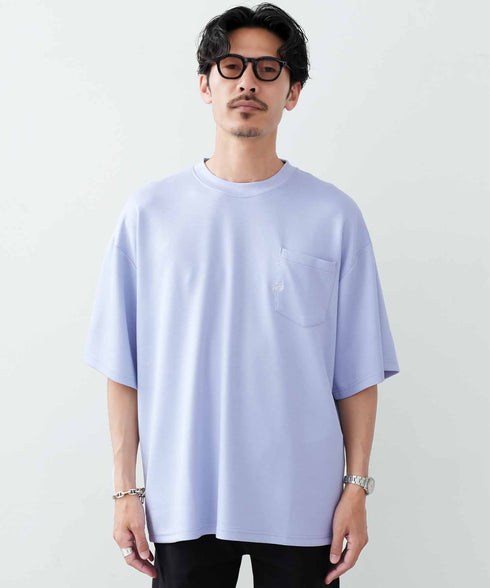 接触冷感 とろみ 半袖Tシャツ │ メンズ Tシャツ 半袖 接触冷感 とろみ素材 ひんやり 涼しい 吸汗速乾 ストレッチ 伸縮性 なめらか 快適 きれいめ 大人 夏 夏服 無地 シンプル