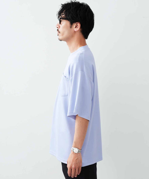 接触冷感 とろみ 半袖Tシャツ │ メンズ Tシャツ 半袖 接触冷感 とろみ素材 ひんやり 涼しい 吸汗速乾 ストレッチ 伸縮性 なめらか 快適 きれいめ 大人 夏 夏服 無地 シンプル
