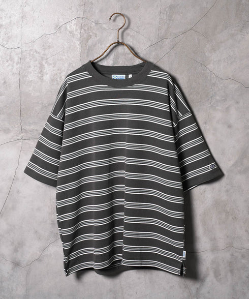 【DISCUS】COOLMAX レトロボーダーTシャツ │ メンズ Tシャツ 半袖 ボーダー レトロ クールマックス 吸水速乾 涼しい 快適 スポーティ カジュアル きれいめ 夏 夏服 デイリー ユニセックス