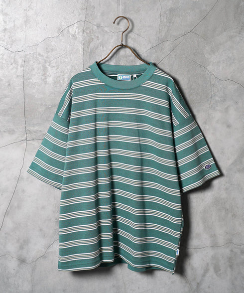 【DISCUS】COOLMAX レトロボーダーTシャツ │ メンズ Tシャツ 半袖 ボーダー レトロ クールマックス 吸水速乾 涼しい 快適 スポーティ カジュアル きれいめ 夏 夏服 デイリー ユニセックス