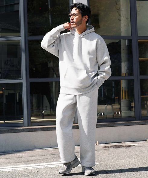 裏起毛ヘビーウェイトワイドフィットセットアップ | 裏起毛 スウェットパーカー フーディ フード パーカ スウェット トレーナー プルオーバー ワイドパンツ ルームウェア