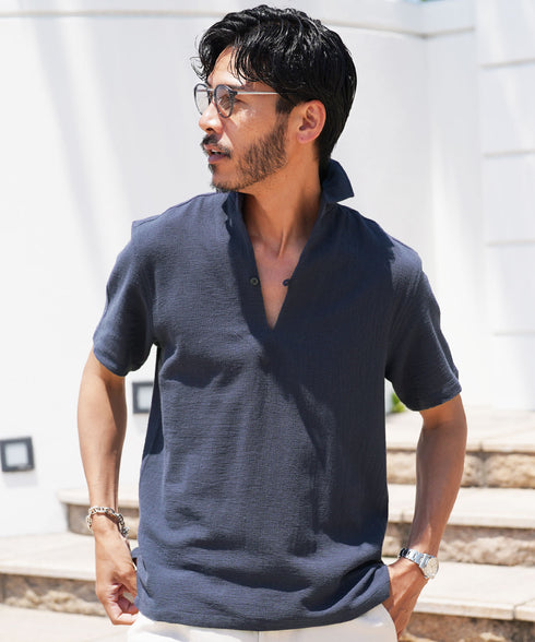 ネイビー MODEL : GO 180cm 66kg Lsize