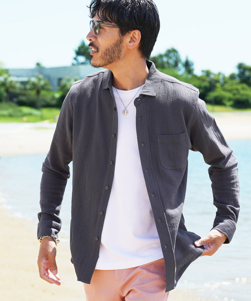 Bチャコールグレー MODEL : GO 180cm 66kg Lsize