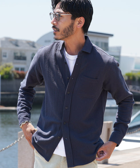 Bネイビー MODEL : GO 180cm 66kg Lsize