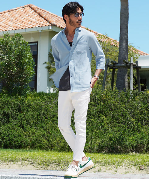 Aライトブルー MODEL : GO 180cm 66kg Lsize