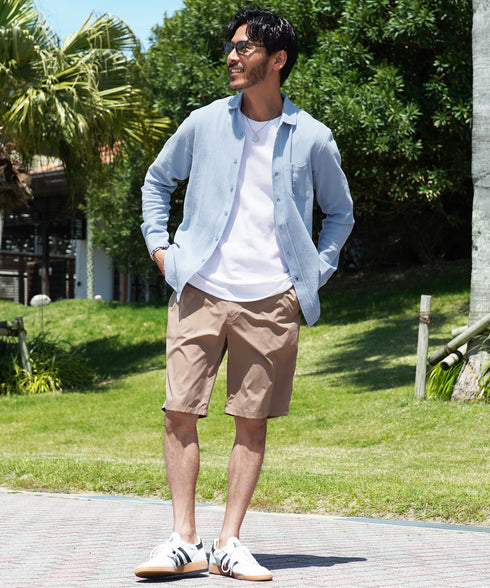 Bライトブルー MODEL : GO 180cm 66kg Lsize