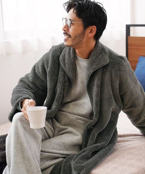 着る毛布 モコボアルームコート│コート アウター 毛布 ルームウエア ロングカーディガン ボア メンズ ブランド おしゃれ あったか 男女兼用 レディース カップル ペア ルームウエア