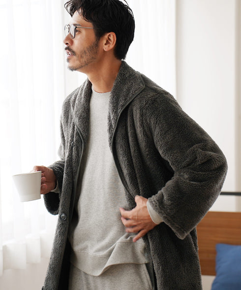 着る毛布 モコボアルームコート│コート アウター 毛布 ルームウエア ロングカーディガン ボア メンズ ブランド おしゃれ あったか 男女兼用 レディース カップル ペア ルームウエア