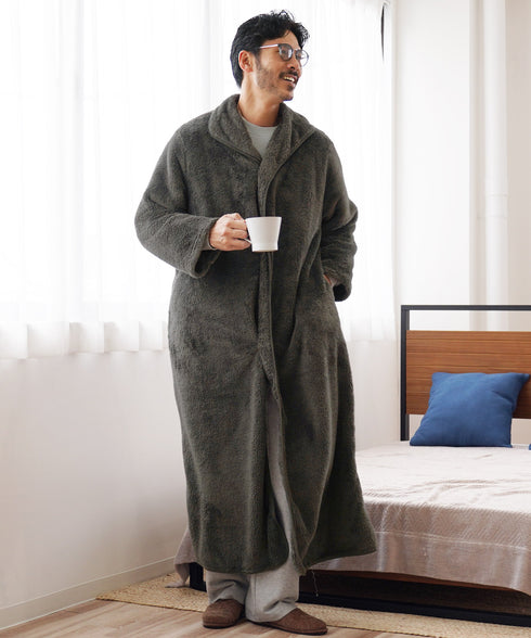 着る毛布 モコボアルームコート│コート アウター 毛布 ルームウエア ロングカーディガン ボア メンズ ブランド おしゃれ あったか 男女兼用 レディース カップル ペア ルームウエア