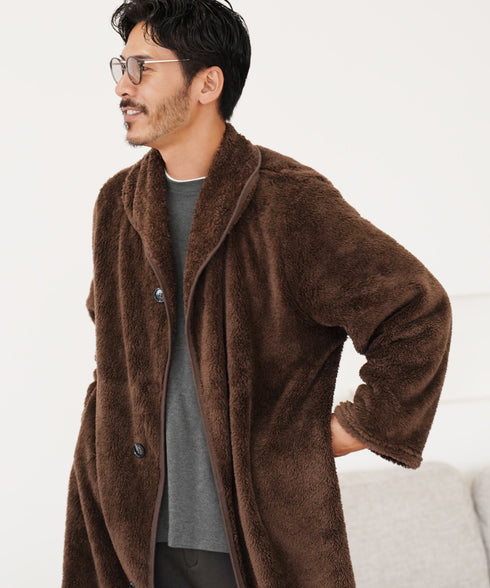 着る毛布 モコボアルームコート│コート アウター 毛布 ルームウエア ロングカーディガン ボア メンズ ブランド おしゃれ あったか 男女兼用 レディース カップル ペア ルームウエア