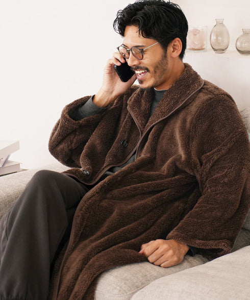 着る毛布 モコボアルームコート│コート アウター 毛布 ルームウエア ロングカーディガン ボア メンズ ブランド おしゃれ あったか 男女兼用 レディース カップル ペア ルームウエア