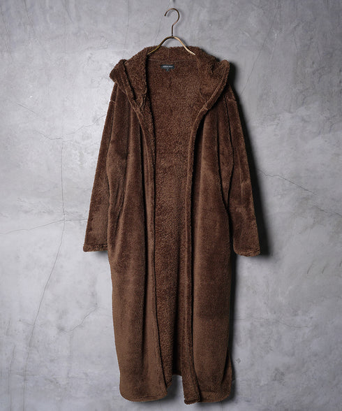 着る毛布モコボアフードコート | コート アウター 毛布 ルームウエア ロングカーディガン ボア メンズ ブランド おしゃれ あったか 男女兼用 レディース カップル ペア ルームウエア