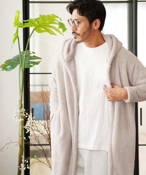 着る毛布モコボアフードコート | コート アウター 毛布 ルームウエア ロングカーディガン ボア メンズ ブランド おしゃれ あったか 男女兼用 レディース カップル ペア ルームウエア