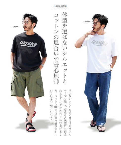 STORATECH ストラテック 超高機能素材 クラックプリント半袖Tシャツ フロントプリント クルーネック ひび割れ USAコットン 抗菌防臭 消臭 UVカット 接触冷感 吸汗速乾