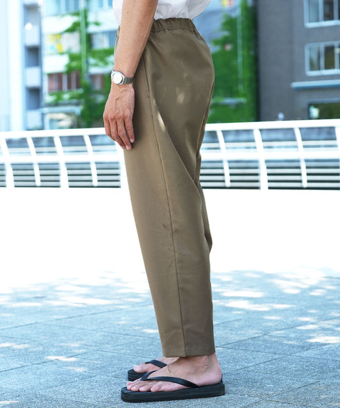 【2点SET】接触冷感リネンライク半袖シャツテーパードパンツセットアップ
