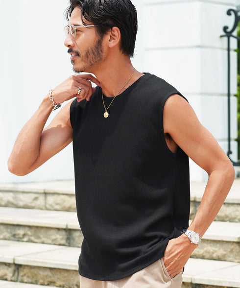 テレコノースリーブ タンクトップ