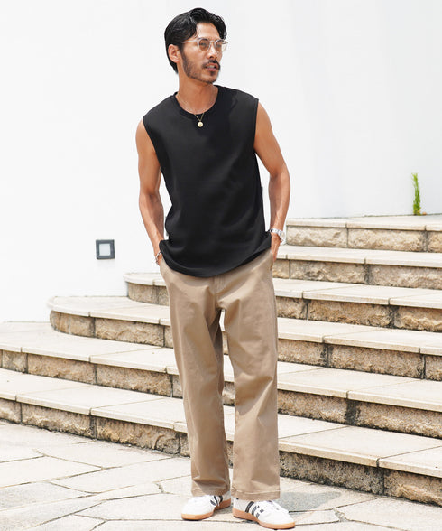 テレコノースリーブ タンクトップ