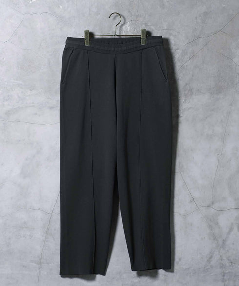 ニットパンツ ピンタック ワイドテーパード│ワイドパンツ センターシーム 太め メンズ ワイドパンツ