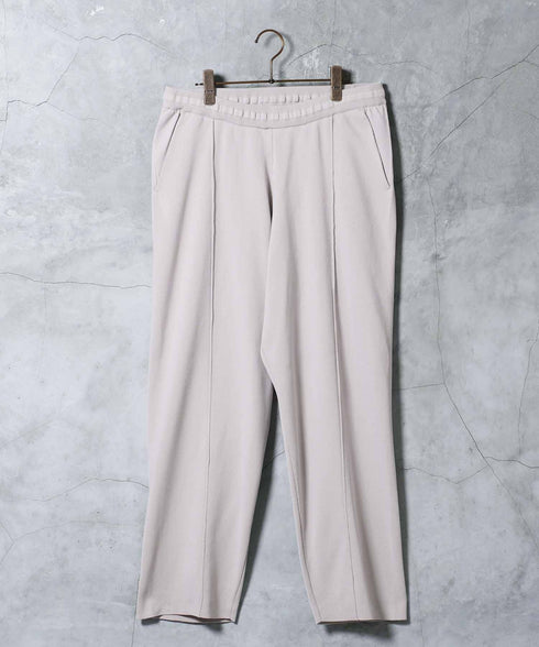 ニットパンツ ピンタック ワイドテーパード│ワイドパンツ センターシーム 太め メンズ ワイドパンツ