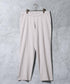 ニットパンツ ピンタック ワイドテーパード│ワイドパンツ センターシーム 太め メンズ ワイドパンツ
