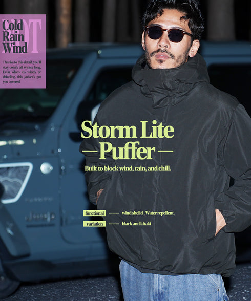 ピーチスキン撥水加工防風フィルム中綿フードブルゾン│暖かい アウター アウトドア 水を弾く 風を通さない 雨 雪 寒さ対策 首まで暖かい シンプル