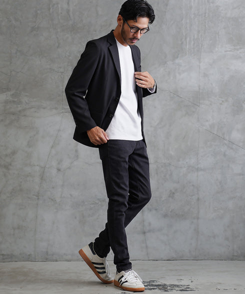 TPUフレックステーラードジャケット|ビジネス カジュアル オフィスカジュアル スーツ きれいめ 結婚式 二次会 冠婚葬祭 セットアップ ストレッチ 動きやすい 秋 秋服 春 春服 秋 秋服 婚活 デート