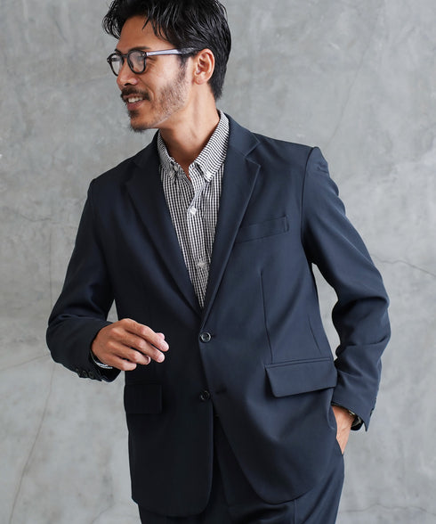 TPUフレックステーラードジャケット|ビジネス カジュアル オフィスカジュアル スーツ きれいめ 結婚式 二次会 冠婚葬祭 セットアップ ストレッチ 動きやすい 秋 秋服 春 春服 秋 秋服 婚活 デート