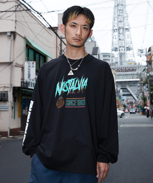 THE SHINSEKAI / ザ・シンセカイロングスリーブTシャツブラックスタイリング2