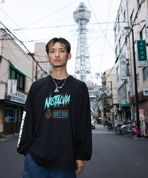 THE SHINSEKAI / ザ・シンセカイロングスリーブTシャツブラックスタイリング1