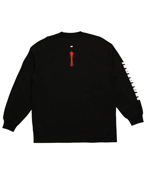 THE SHINSEKAI / ザ・シンセカイロングスリーブTシャツブラック詳細後