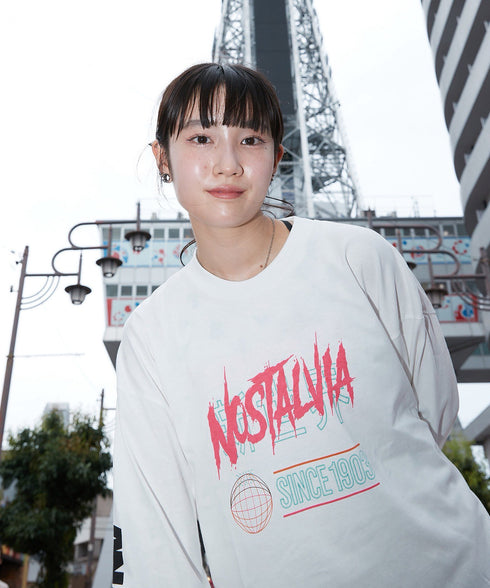 THE SHINSEKAI / ザ・シンセカイロングスリーブTシャツホワイトスタイリング2