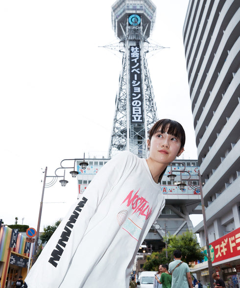 THE SHINSEKAI / ザ・シンセカイロングスリーブTシャツホワイトスタイリング1