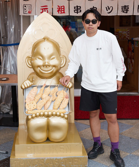 Billiken / ビリケンロングスリーブTシャツホワイトスタイリング5