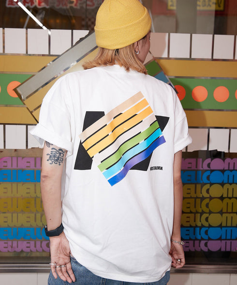 New Star Wall Graphic / ニュースターウォールグラフィックTシャツホワイトスタイリング4