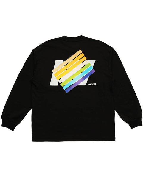 New Star Wall Graphic / ニュースターウォールグラフィックロングスリーブTシャツブラック詳細後