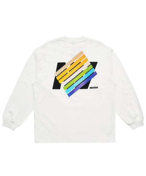 New Star Wall Graphic / ニュースターウォールグラフィックロングスリーブTシャツホワイト詳細後