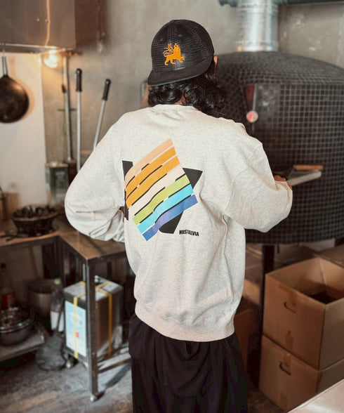 NOSTALVIA(ノスタルヴィア) New Star Wall Graphic / ニュースターウォールグラフィック 裏毛トレーナー