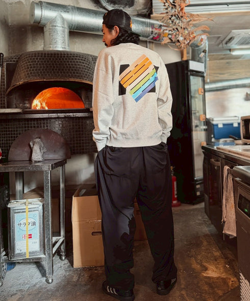 NOSTALVIA(ノスタルヴィア) New Star Wall Graphic / ニュースターウォールグラフィック 裏毛トレーナー