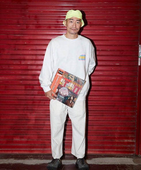 New Star Wall Graphic / ニュースターウォールグラフィックトレーナーホワイトスタイリング3