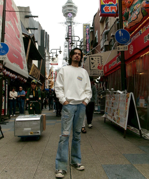 NOSTALVIA(ノスタルヴィア) New Star Wall Graphic / ニュースターウォールグラフィック 裏毛トレーナー