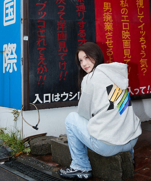 New Star Wall Graphic / ニュースターウォールグラフィックパーカーグレースタイリング1