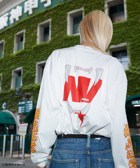 Tigers Fang / タイガースファングロングスリーブTシャツホワイトスタイリング7