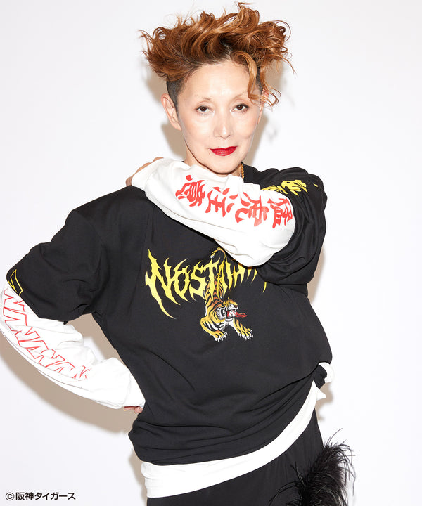 Raging Tigers / レイジングタイガースロングスリーブTシャツブラックスタイリング1