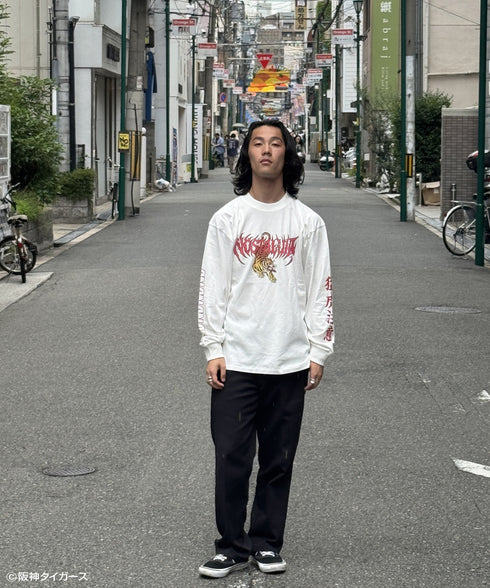 阪神タイガース90周年 × NOSTALVIA ノスタルヴィア Raging Tigers / レイジングタイガース ロングスリーブTシャツ 夏木マリさん着用 大阪